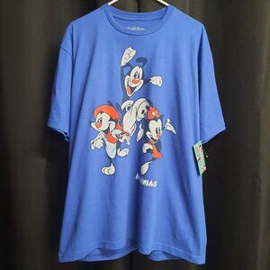 NWT Animaniacs Graphic T-Shirt Blue - XL Cartoons 90s Retro Theme Warner Bros
